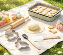Wood Handle Silicone Batter Spatula ×1