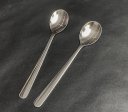Long Handle Stainless Steel Dessert Spoon × 2