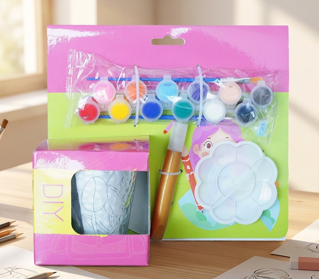 DIY Hand-painted Hammer Pattern Glassware Painting Set (4)