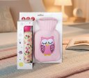 With plush hot water bottle and portable insulated cup (2)
